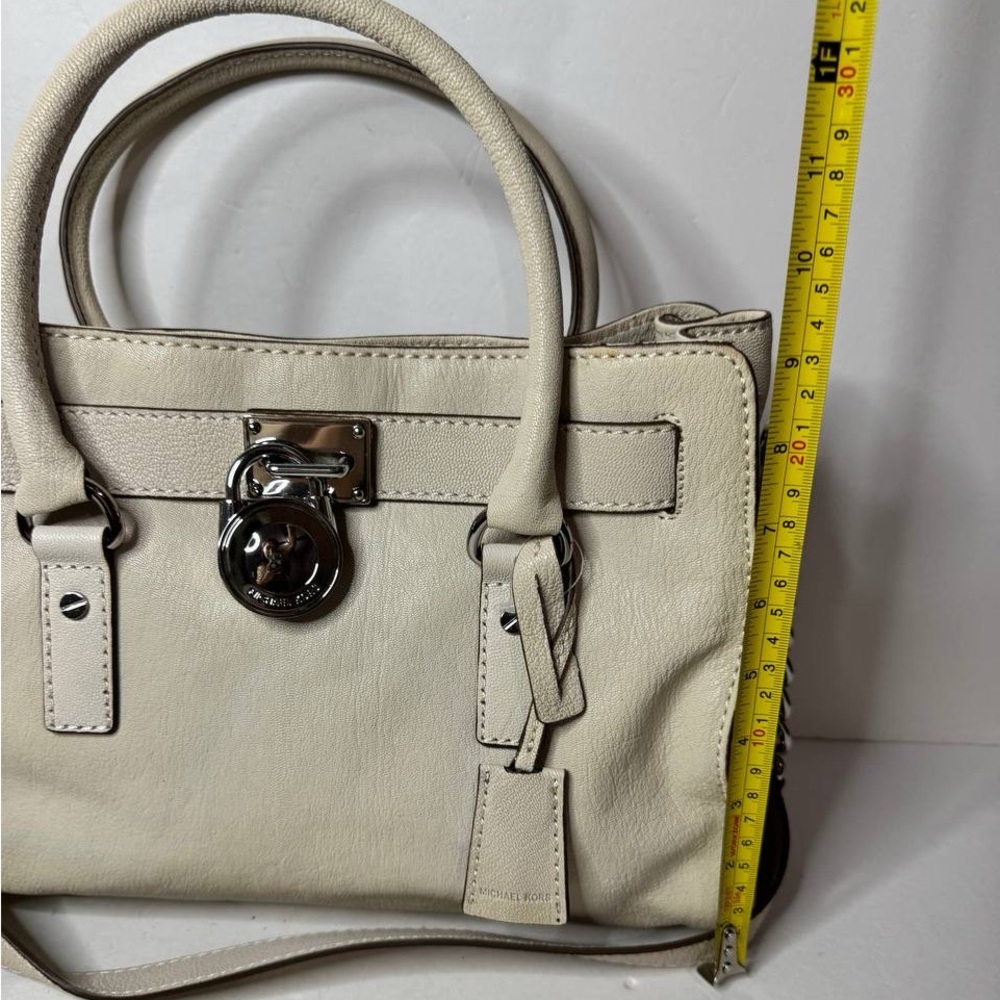 Michael Kors Hamilton Satchel Shoulder Bag Ivory - Picture 3 of 14